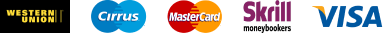 Accepted payment methods: Visa, Mastercard, and more